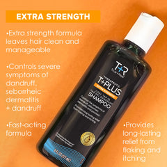 Cabello limpio tras True+Real alquitrán: control de caspa visible