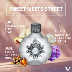 True Religion top notes with apples and pears for a bright daytime scent.
