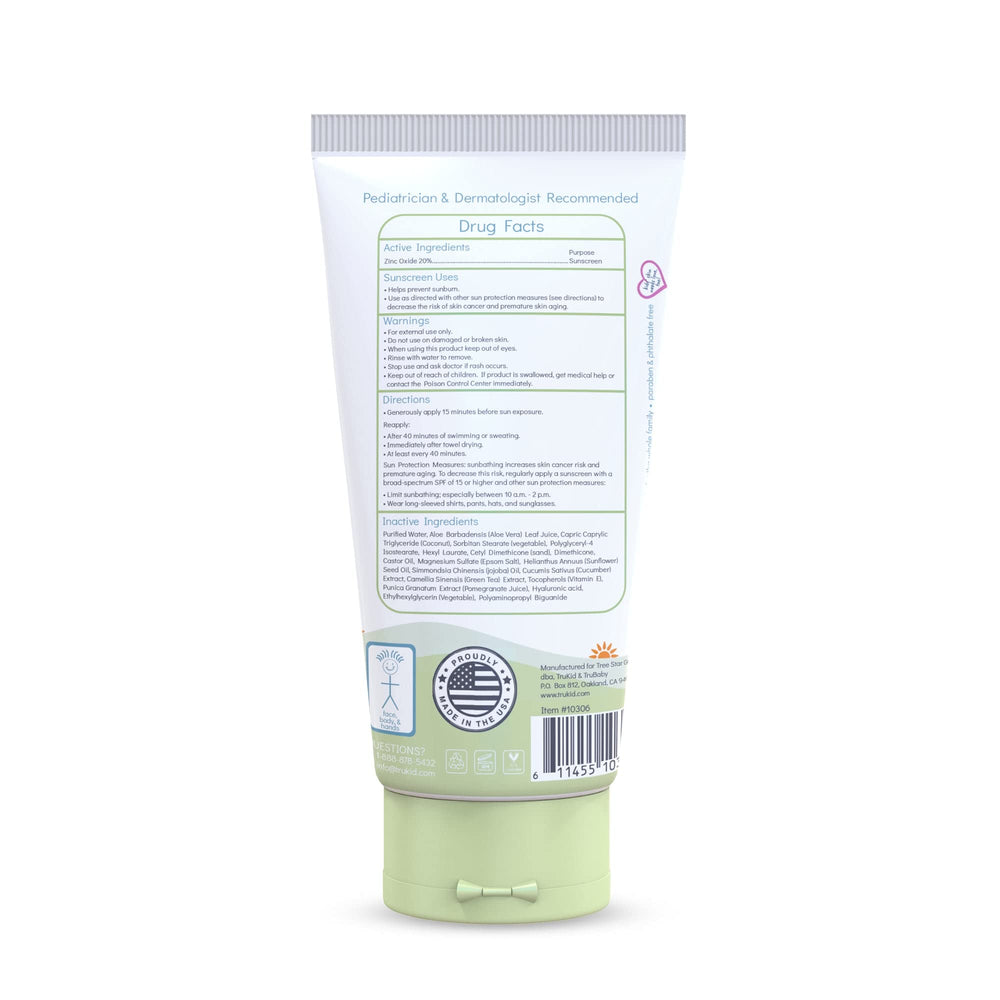TruKid protector solar mineral SPF 30, ideal para actividades diarias de la infancia.