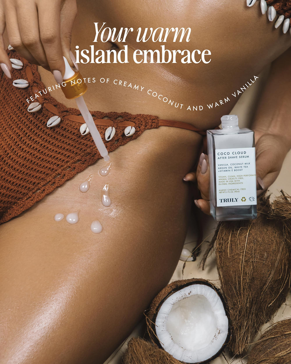 Truly Coco Cloud texture close-up showing light, fast-absorbing oil