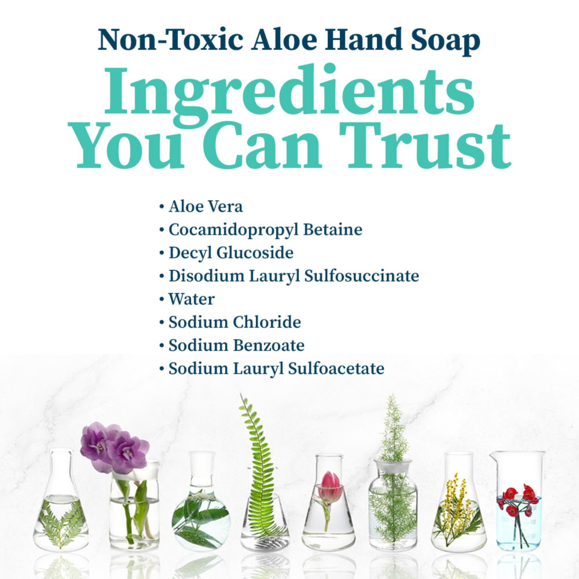 Manos limpias y suaves tras cada lavado con Truly Free aloe vera.