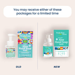 Recargas 10x concentradas de Truly Free aloe vera para uso prolongado y sostenible.