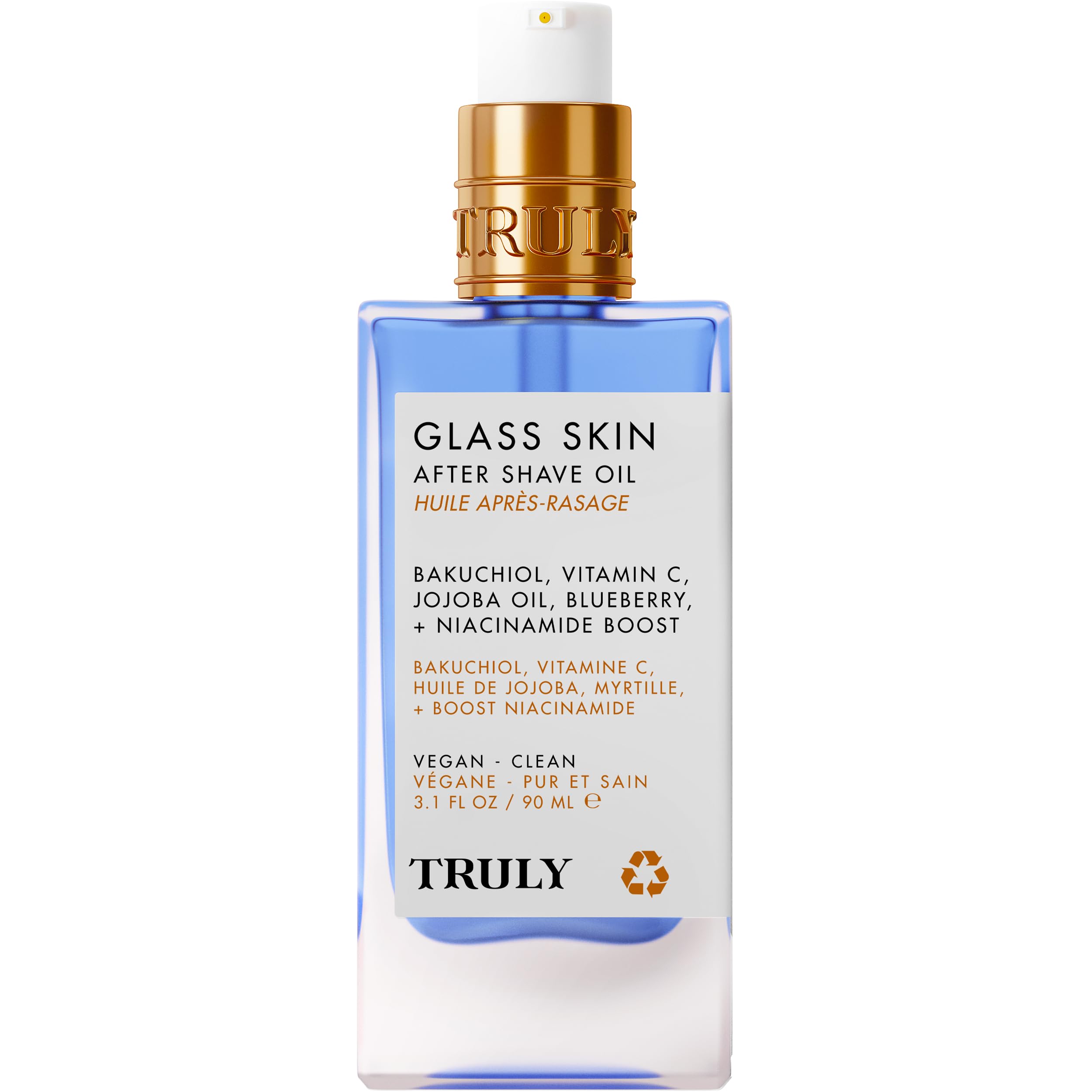 Skincare ritual with Truly Glass Skin After Shave Oil for daily glow