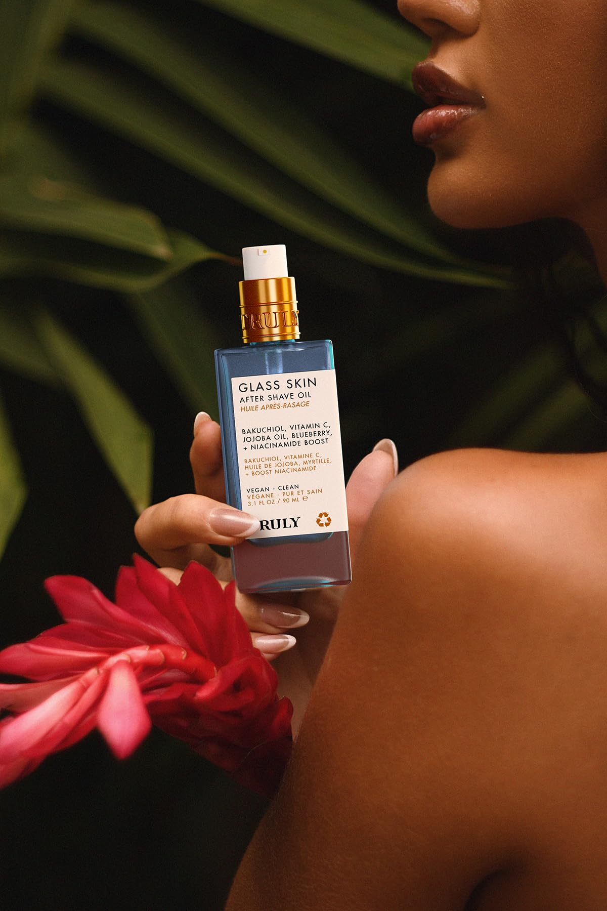 Truly Glass Skin After Shave Oil scent evokes coconut milk and musk