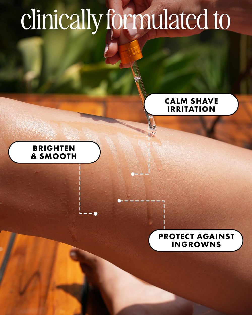 Truly Glazed Donut After Shave Oil packaging showing vegan, cruelty-free claims.
