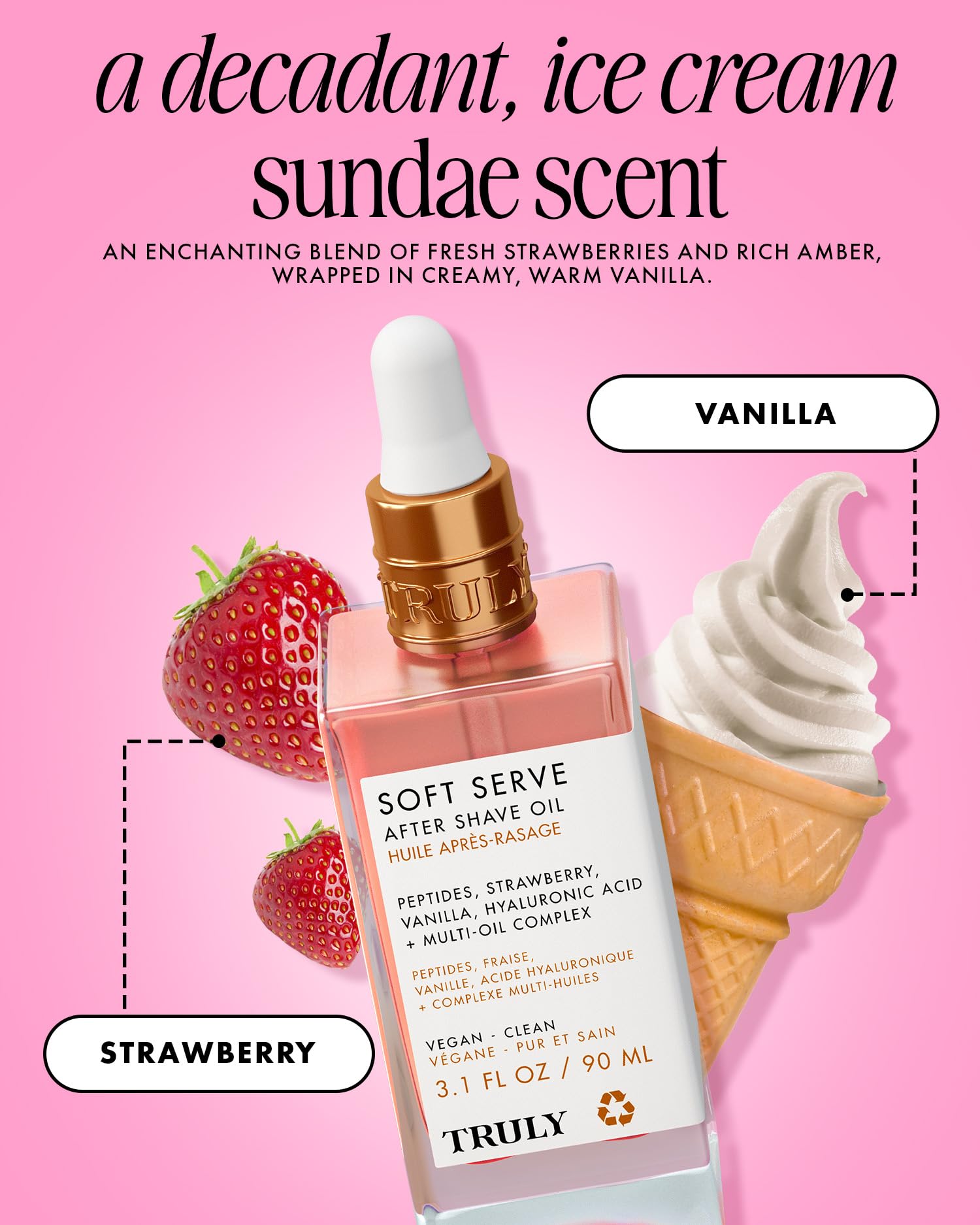 Truly Soft Serve swirl texture demonstrating lightweight hydration after shaving.
