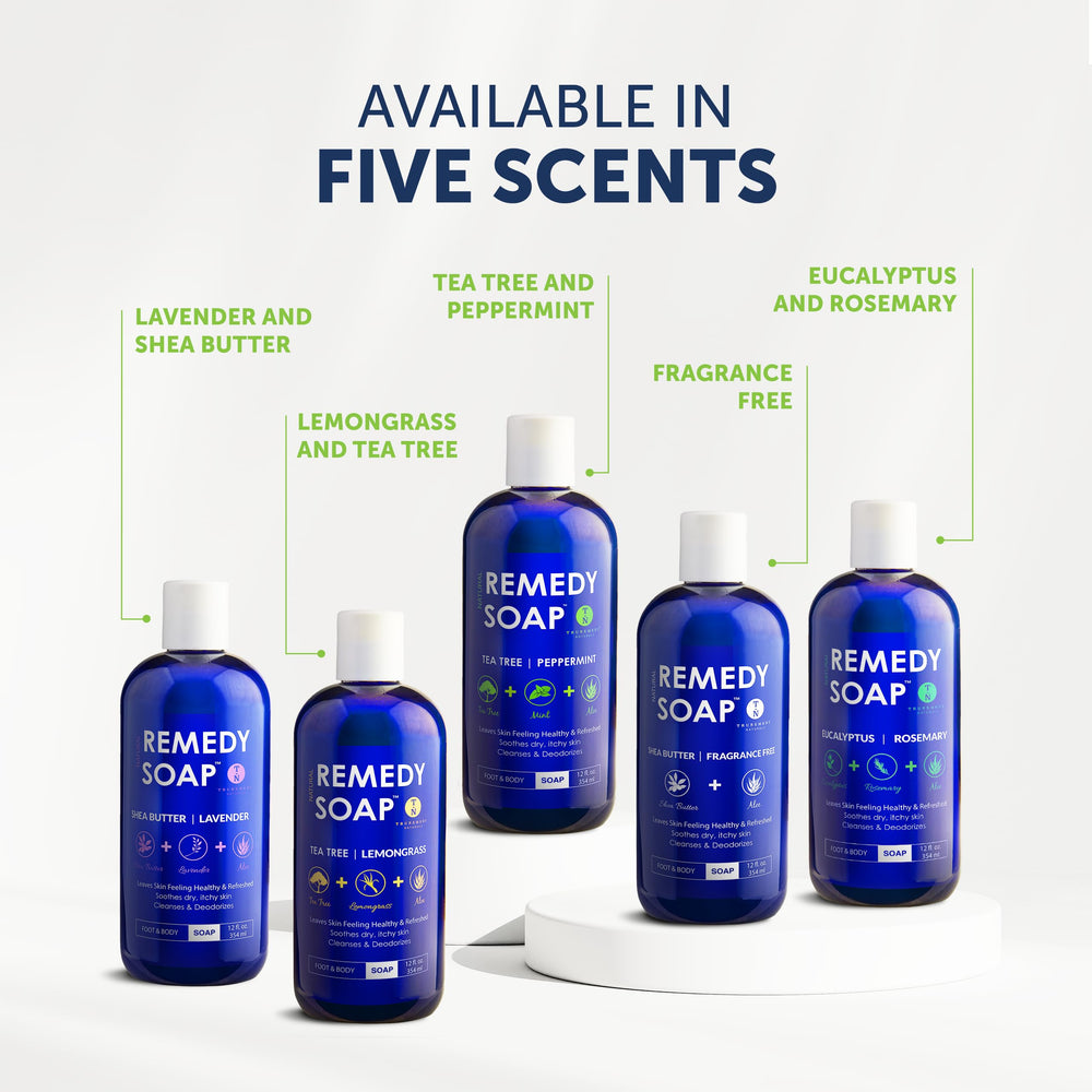 Envase de 12 oz de Truremedy Naturals para una experiencia de ducha cómoda