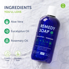 Truremedy Naturals Eucalyptus Rosemary: gel de ducha visible, perfecto para uso diario suave