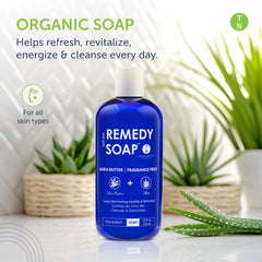 Textura cremosa de Truremedy Naturals Shea Butter sin fragancia para piel sensible tras la ducha.