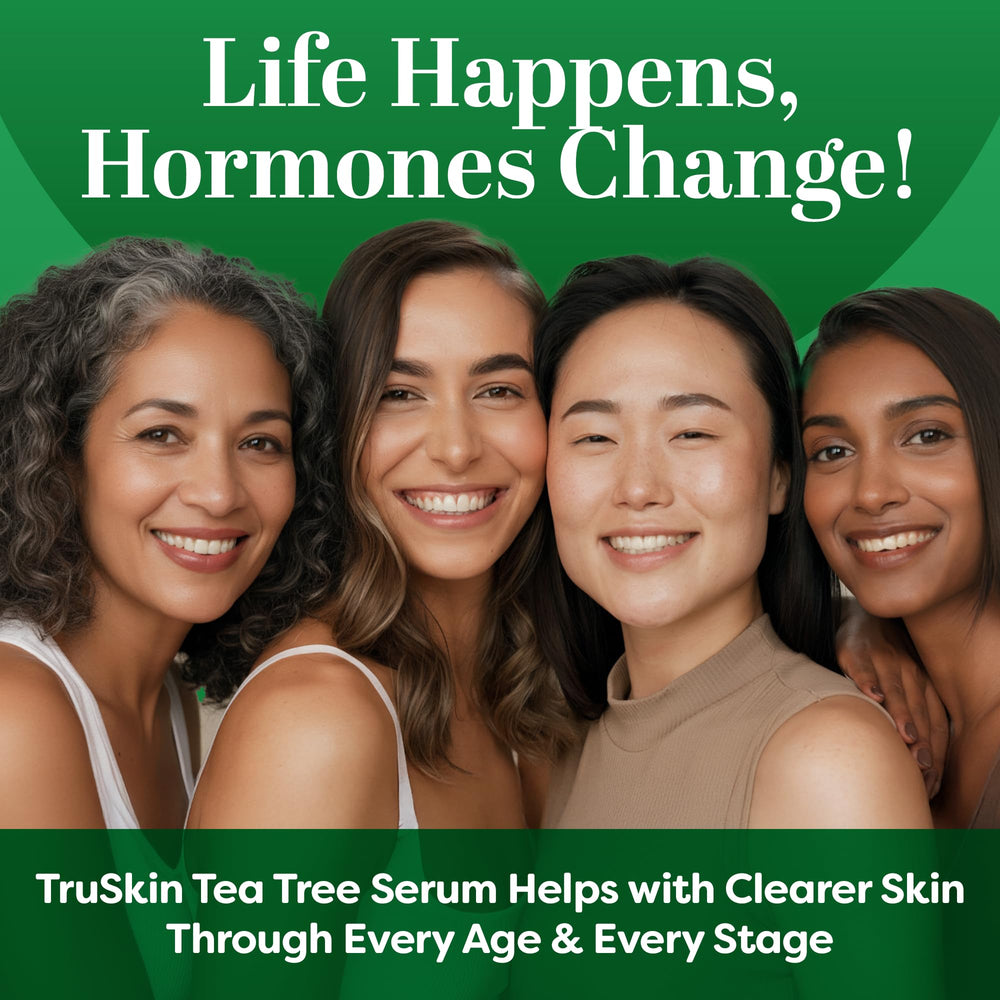 TruSkin suero de árbol de té, contiene niacinamida y vitamina C.