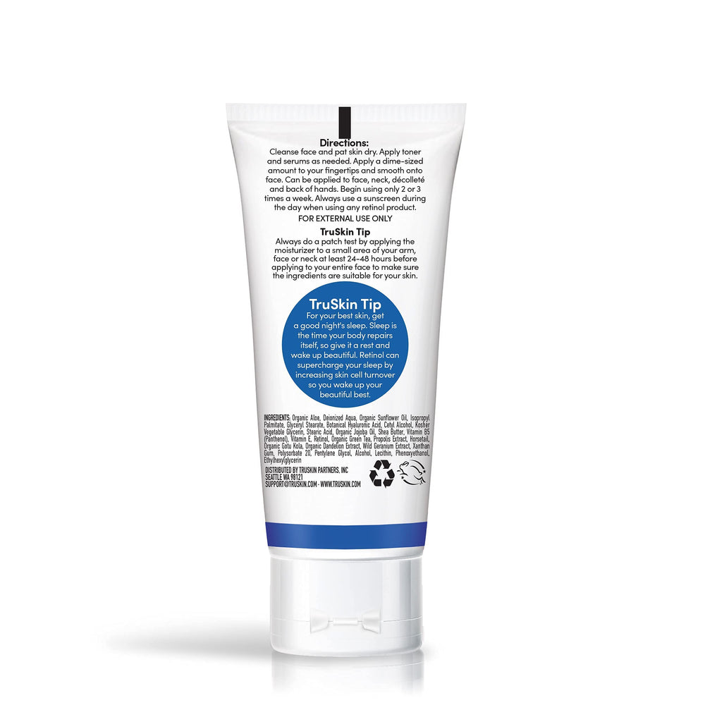TruSkin crema retinol para el rostro, aplicación diaria suave.