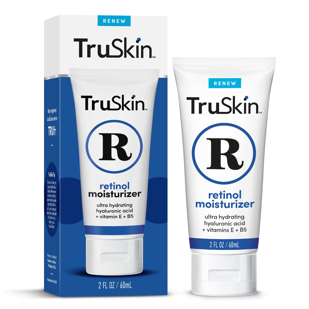 TruSkin crema retinol para el rostro, bote, hidrata y suaviza la piel.