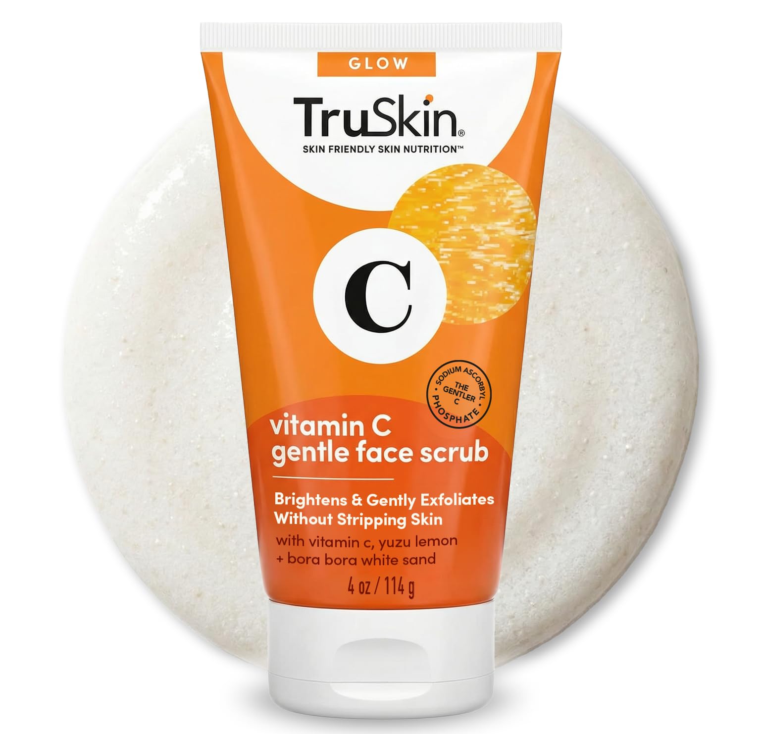 TruSkin exfoliante facial con vitamina C y arena blanca Bora Bora para exfoliar suavemente