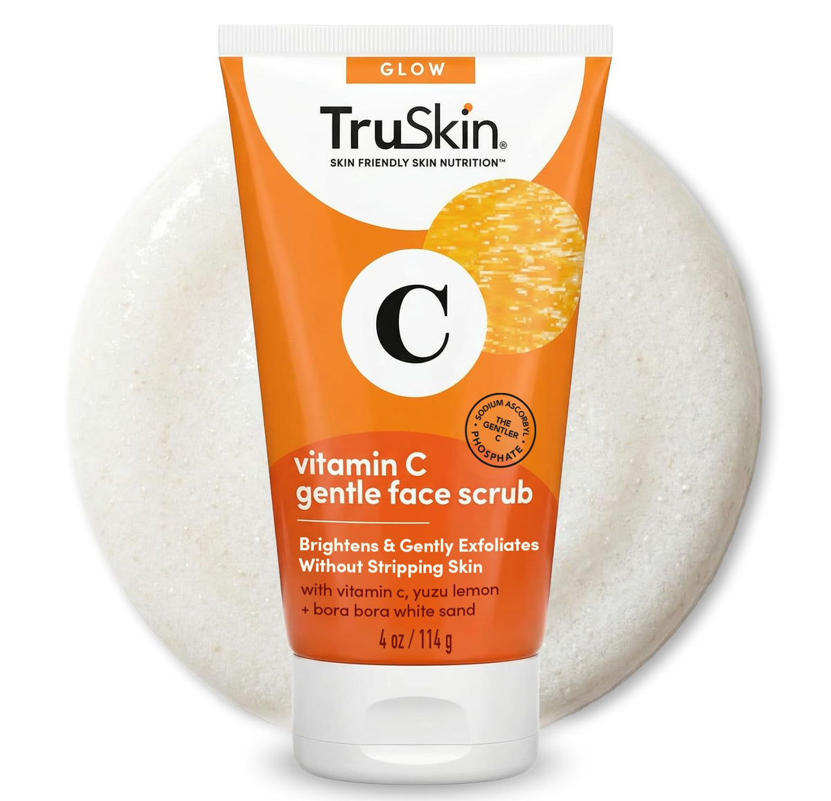 TruSkin exfoliante facial con vitamina C y arena blanca Bora Bora para exfoliar suavemente