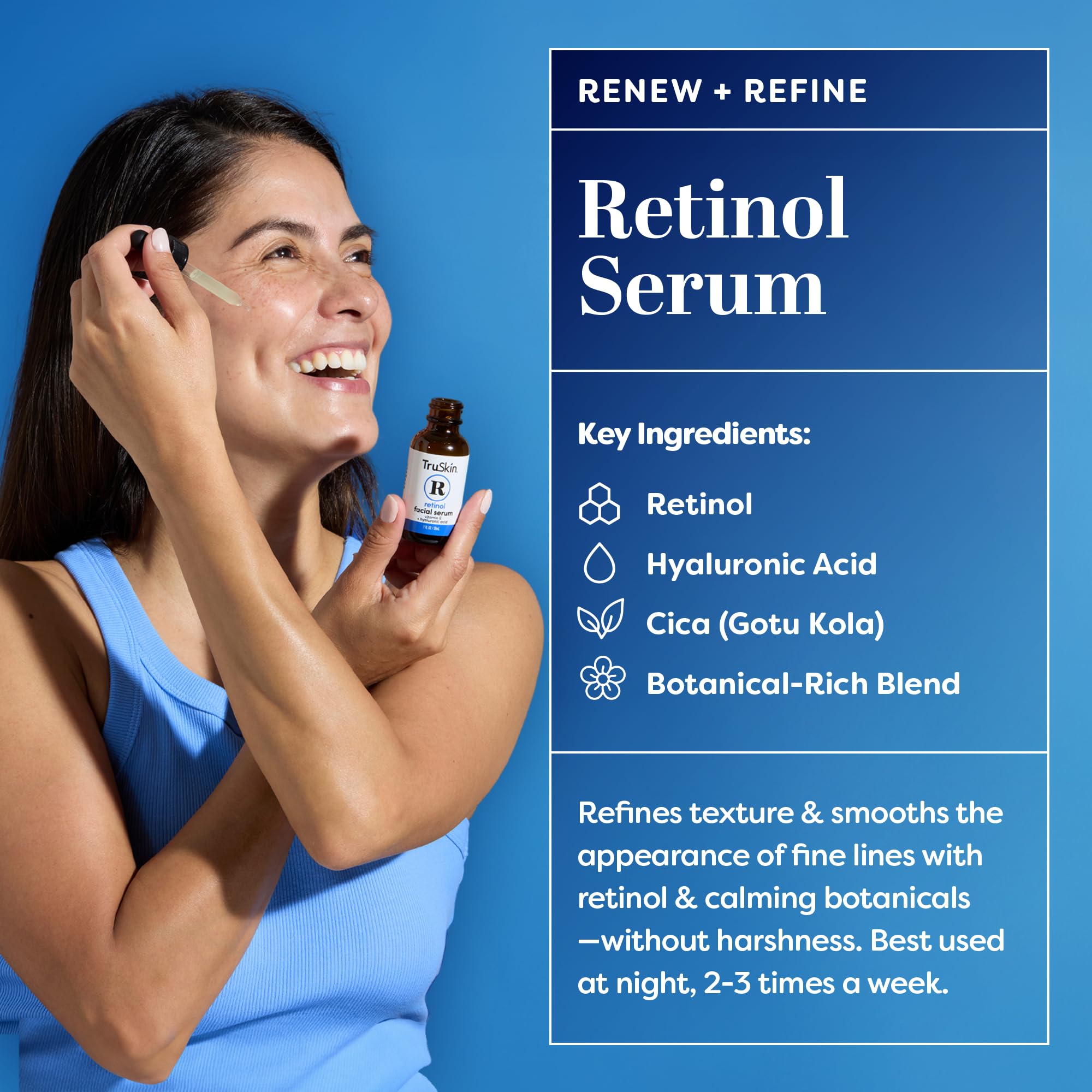 TruSkin ingredients panel demonstrates gentle, hydrating actives for balanced skin