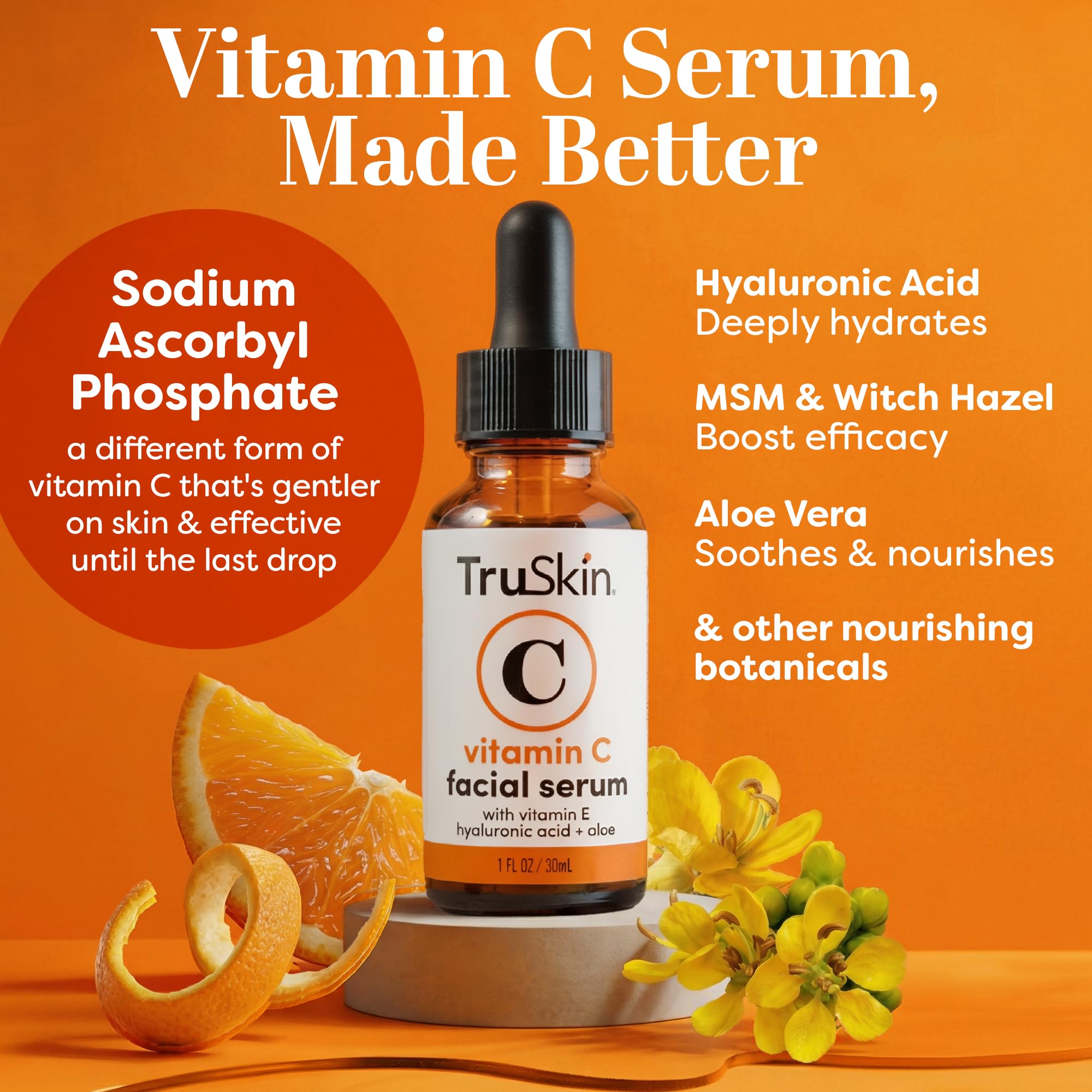 TruSkin Naturals Suero Facial en Aplicación Diaria: hidratación constante