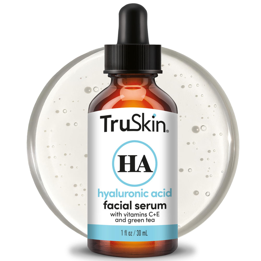Botella TruSkin Sérum hialurónico para la cara, envase práctico.