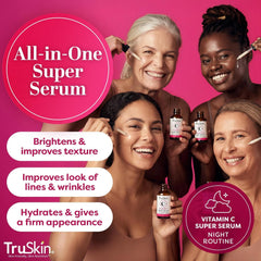 TruSkin serum texture closeup shows lightweight, layerable formula.
