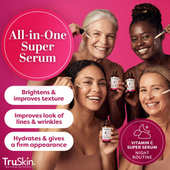 TruSkin serum texture on skin shows lightweight hydration