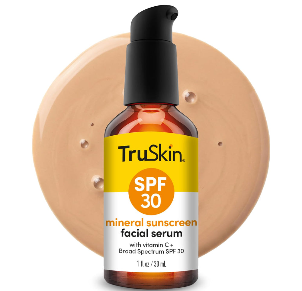 TruSkin Sunscreen Serum bottle with SPF 30 and sheer finish