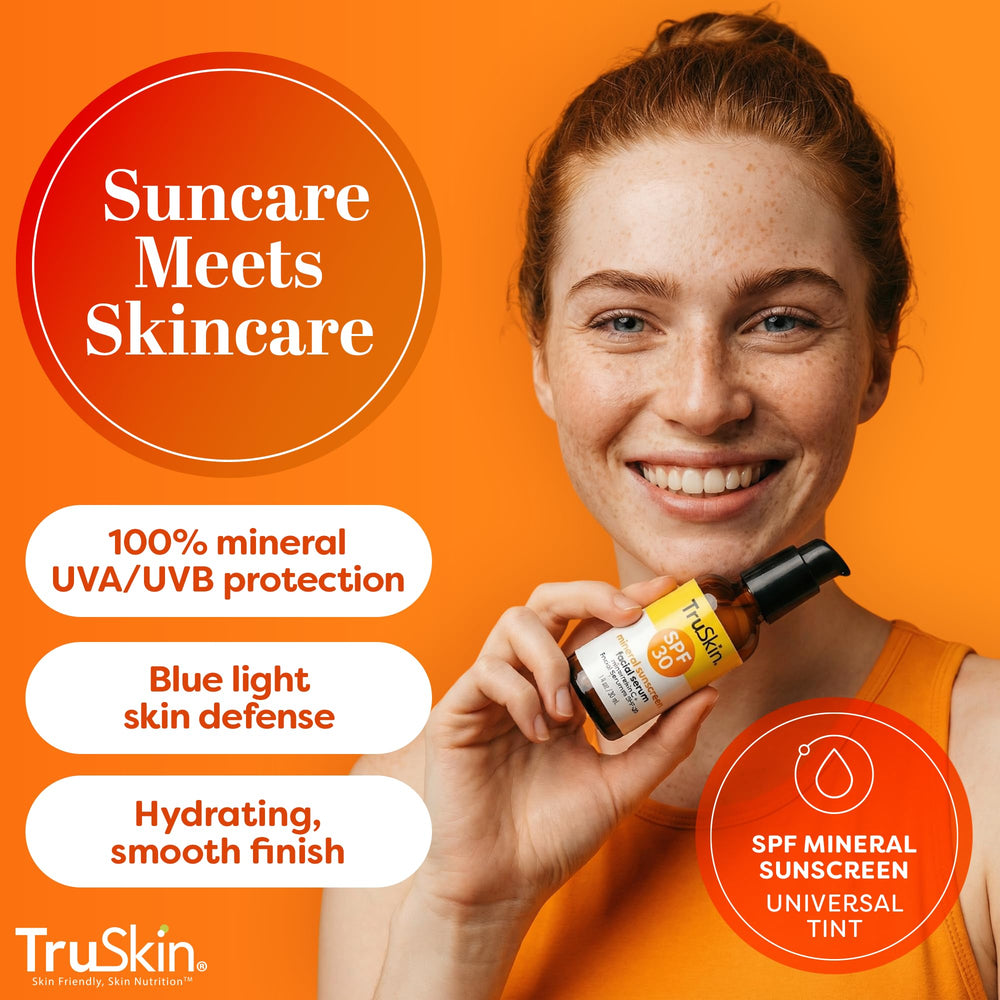 TruSkin universal tint close-up blending naturally with the skin tone