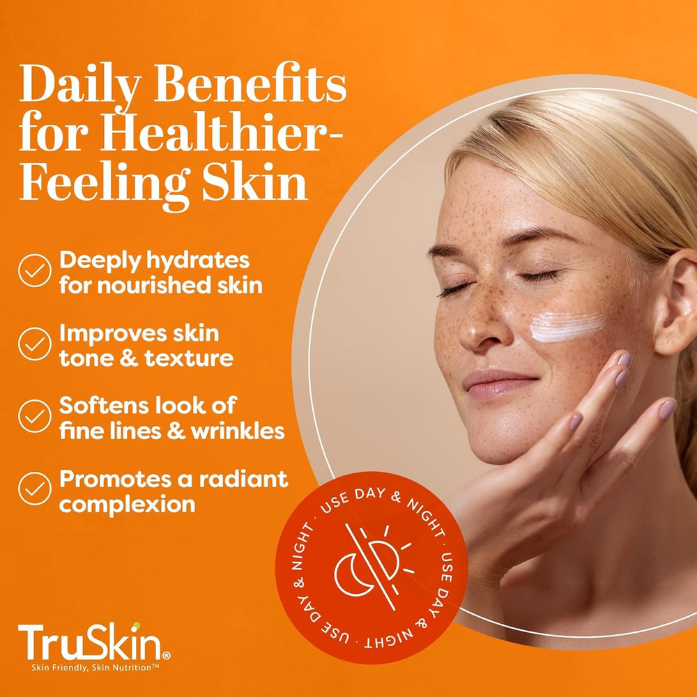 TruSkin Super C moisturizer application on skin demonstrates hydration