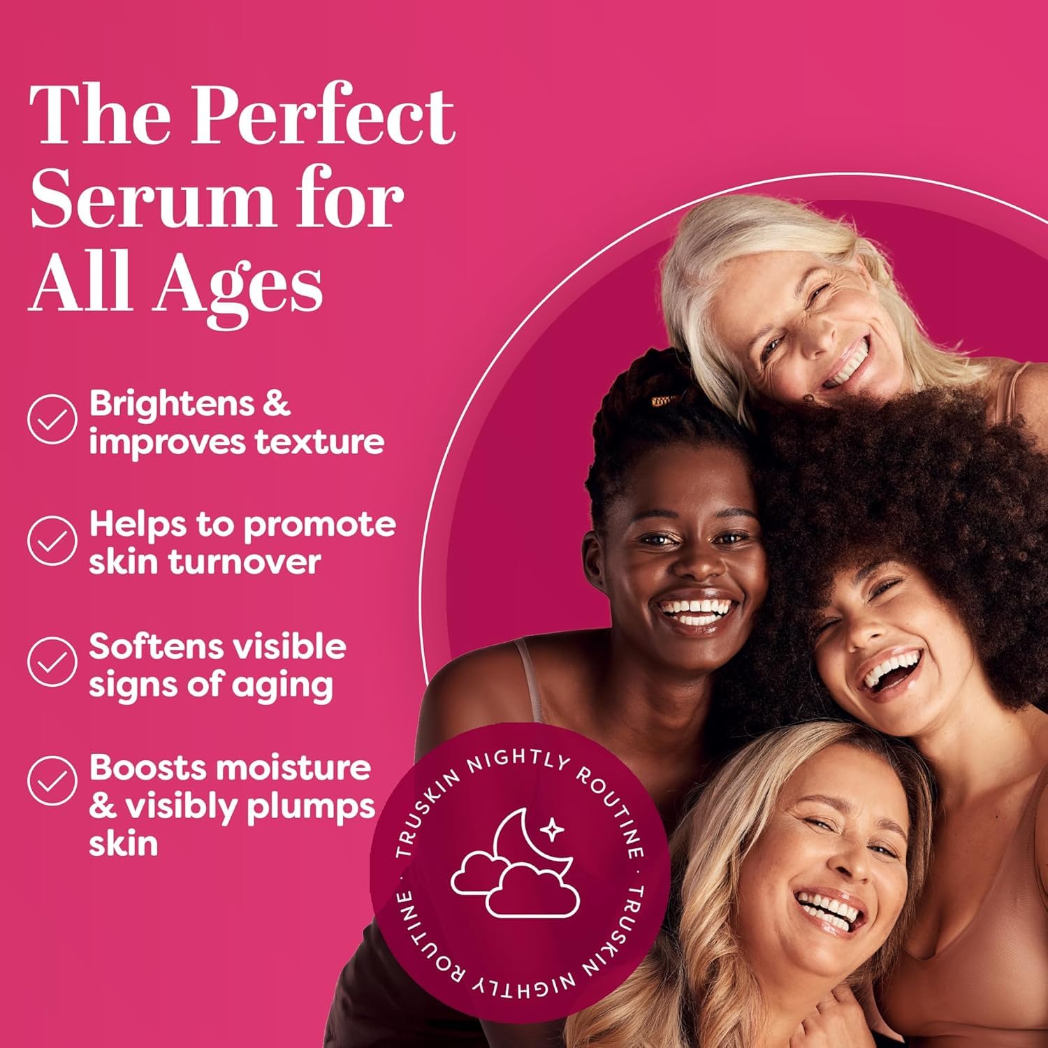 TruSkin Super C Duo packaging display showing two-step routine benefits