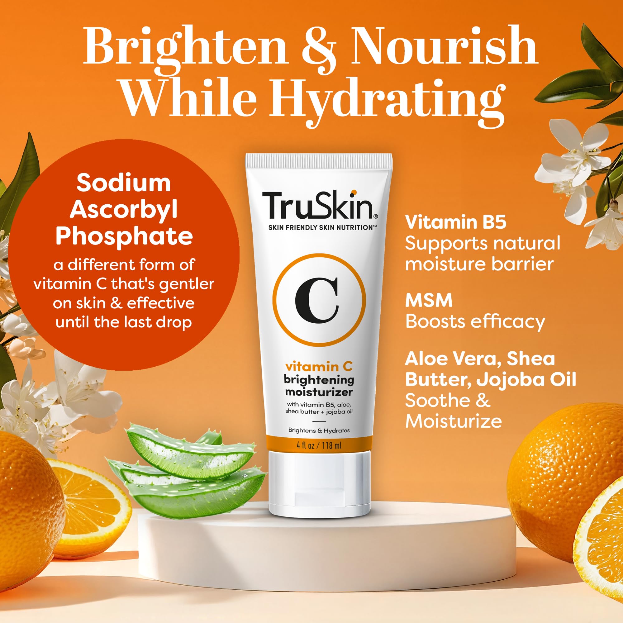 TruSkin Super C Serum application shot suggests easy daily use