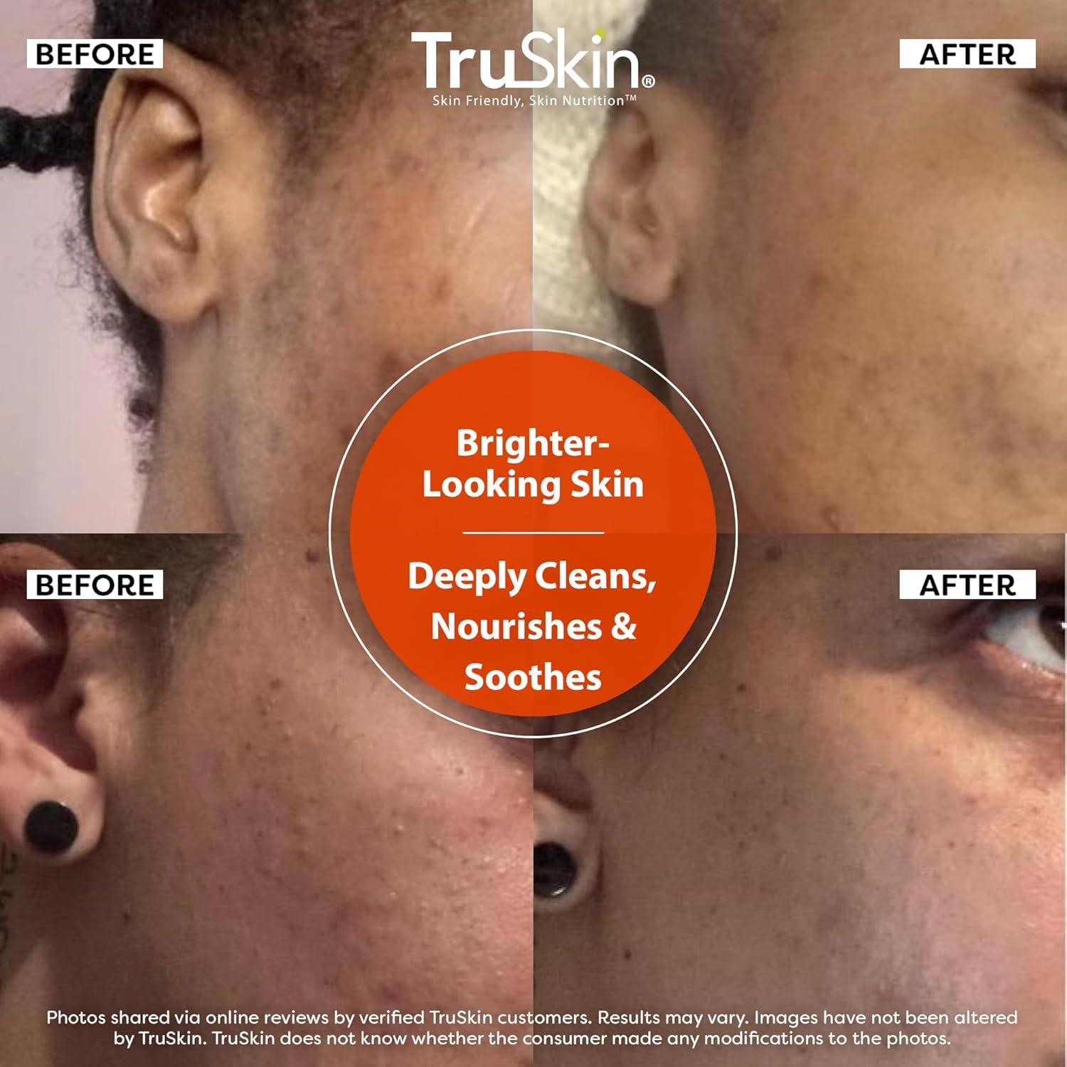 TruSkin Vitamin C Face Wash with aloe vera emphasizing soothing cleansing