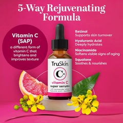 TruSkin Vitamin C Serum dropper for precise, even application.