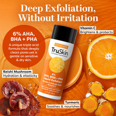 Vitamina C y cúrcuma en TruSkin para un brillo potencial sin irritación.