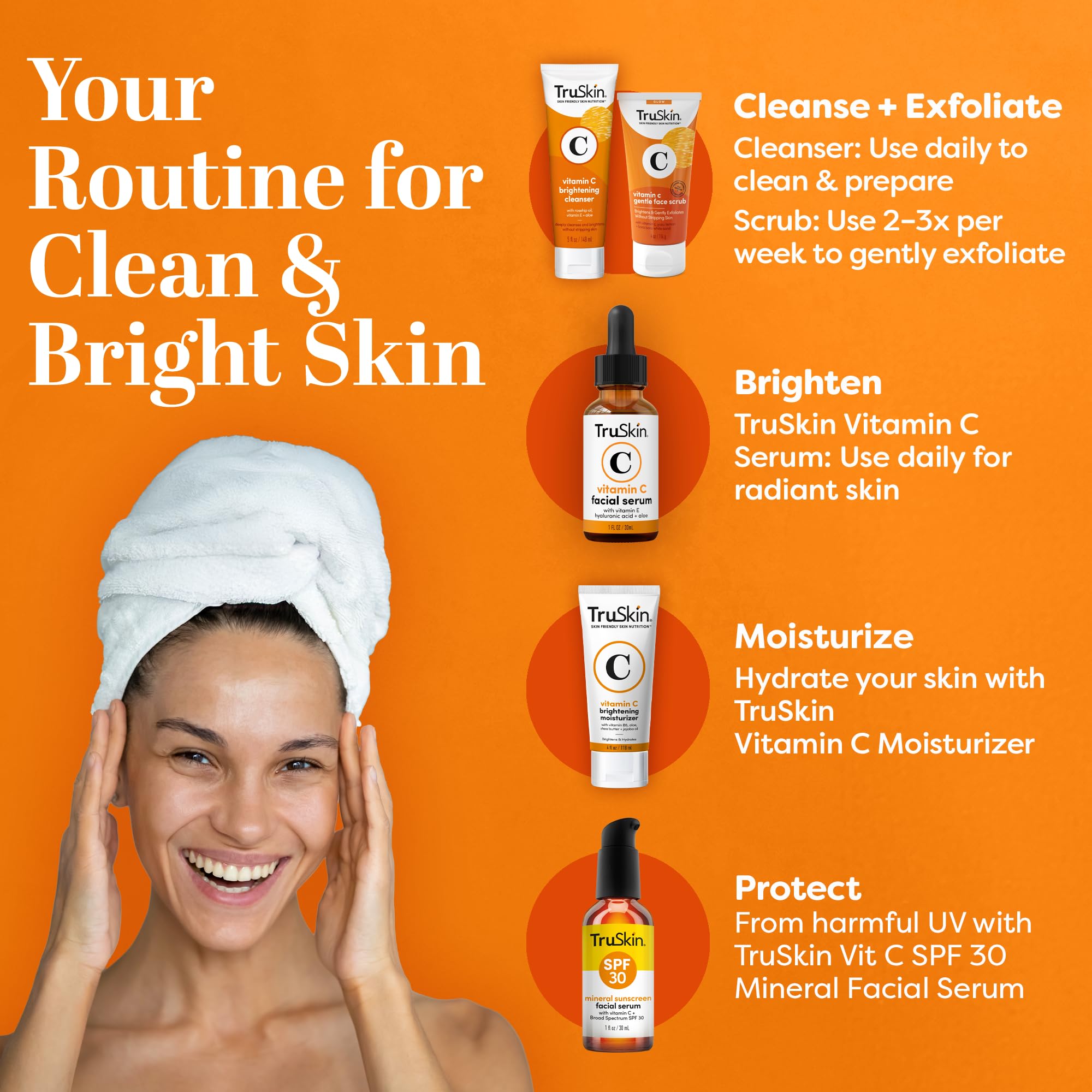 Probado por dermatólogos con TruSkin Vitamina C