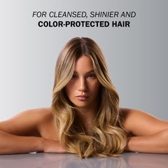 TRUSS Blond Revolution shampoo color protection graphic suggesting fade-resistant benefits.