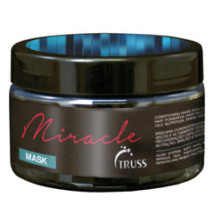 TRUSS Miracle Hair Mask packaging closeup highlights premium branding and targeted hydration