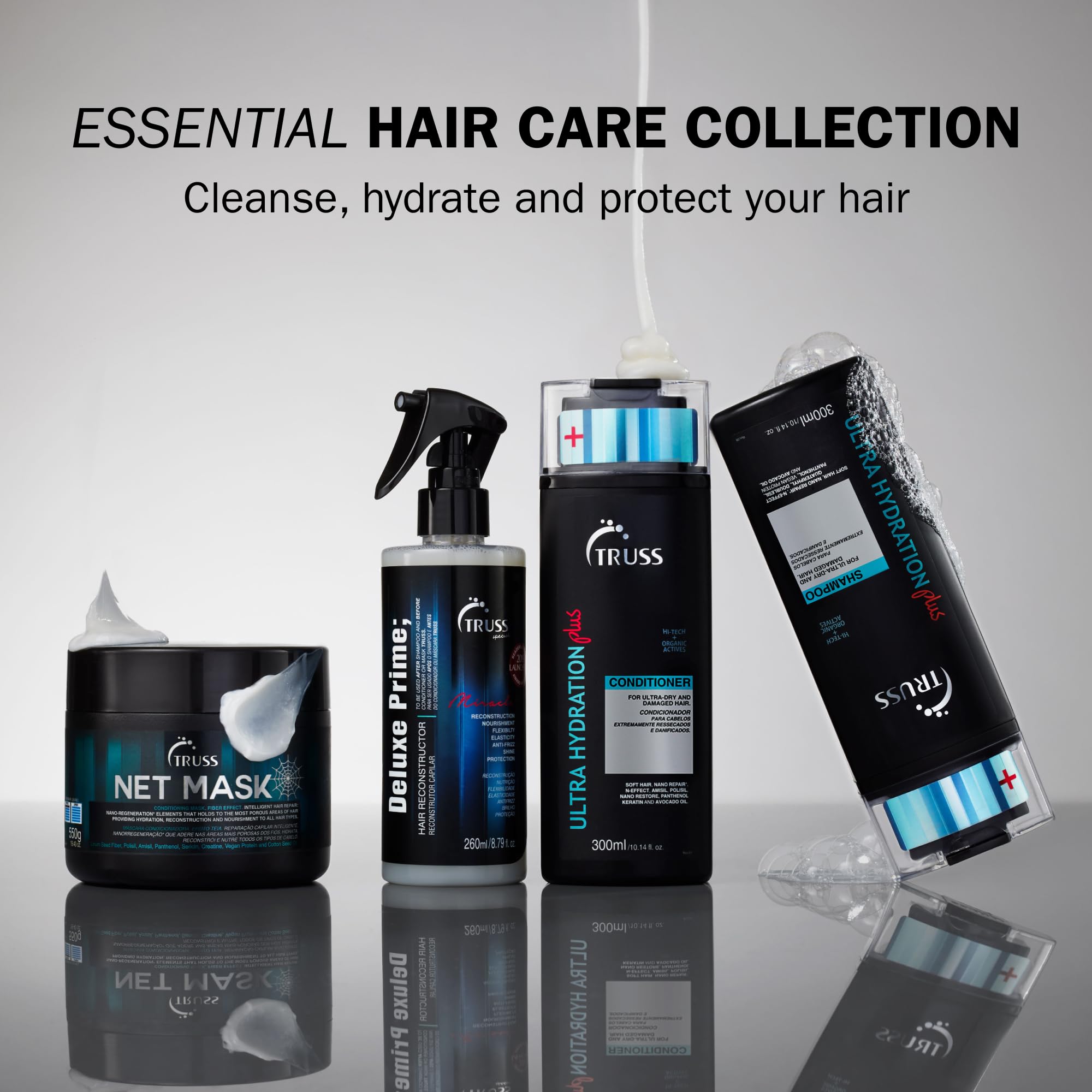 TRUSS Ultra Hydration PLUS on hair shows added shine and body