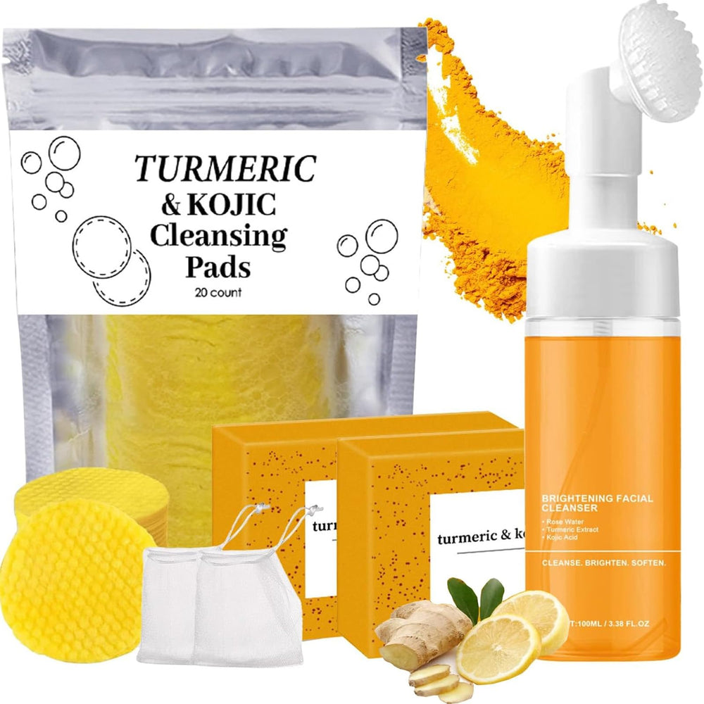 TRWLCFF limpiador cúrcuma con cepillo suave para una limpieza profunda y suave