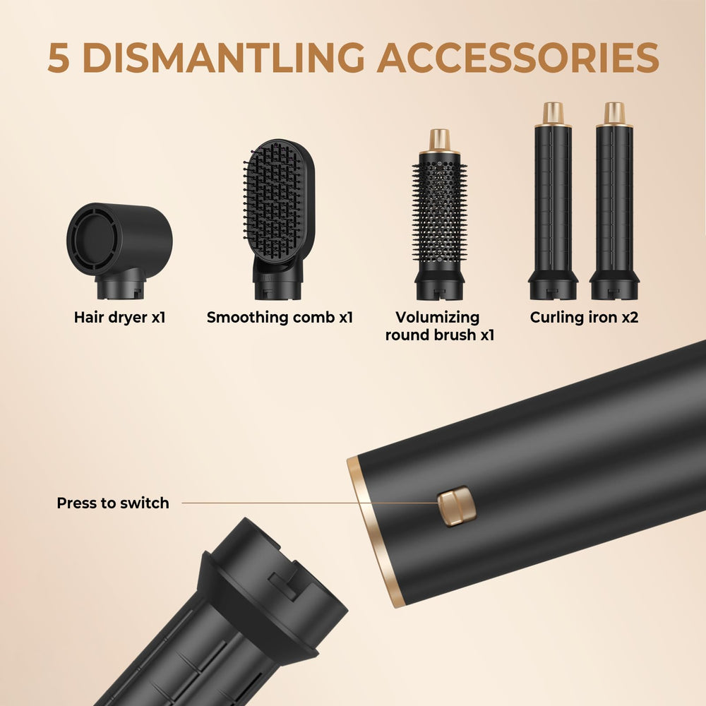 TryLater negative-ion airflow reduces frizz during styling