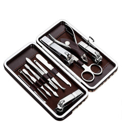 Tseoa manicure kit travel case closed for organized grooming on the go.