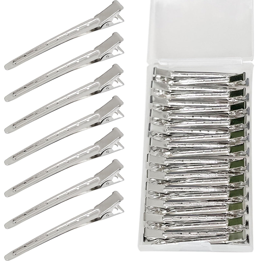 TSEROFAY clips pico de pato metal, agarre firme para seccionar mechones con precisión.