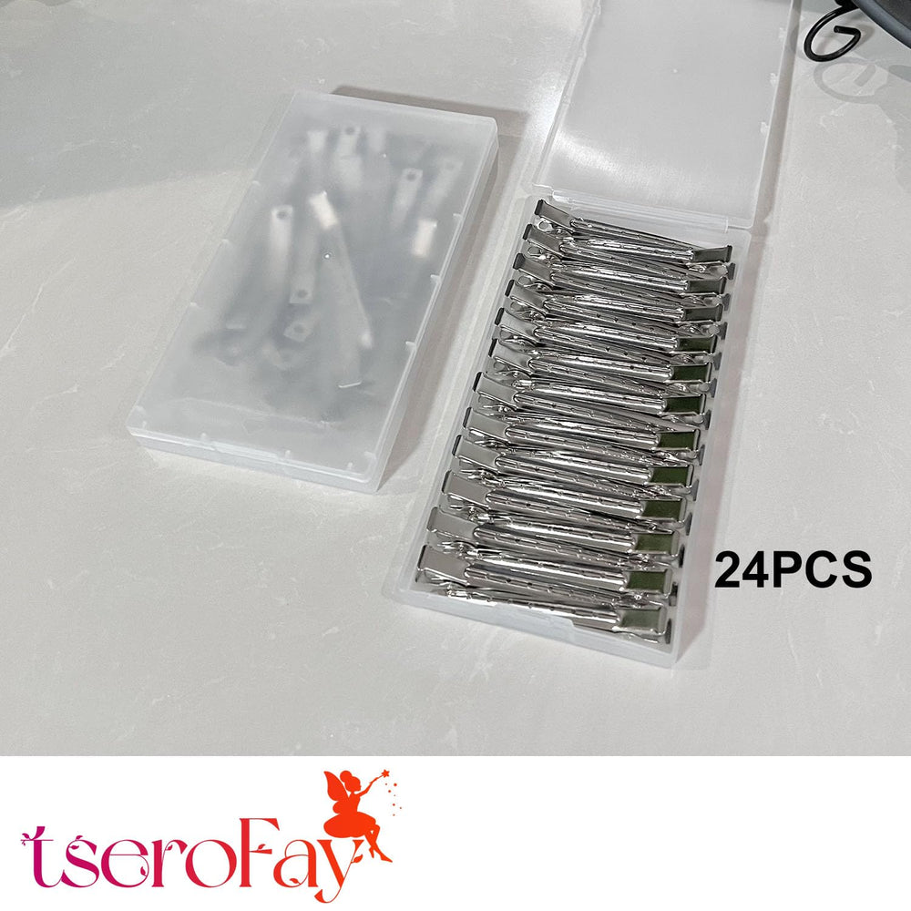 Clips plateados TSEROFAY para rizos y seccionado rápido.