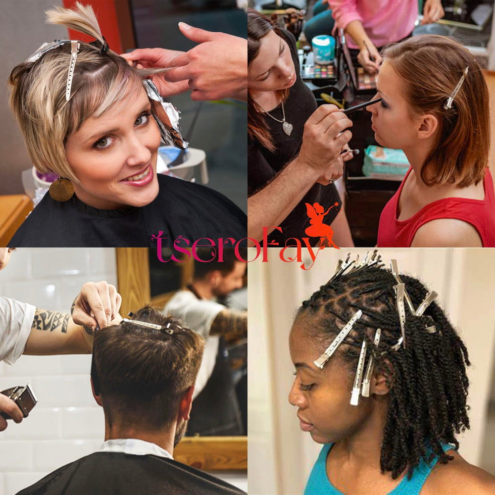 Extremos lisos TSEROFAY evitan rasguños y protegen el cabello al sujetar.