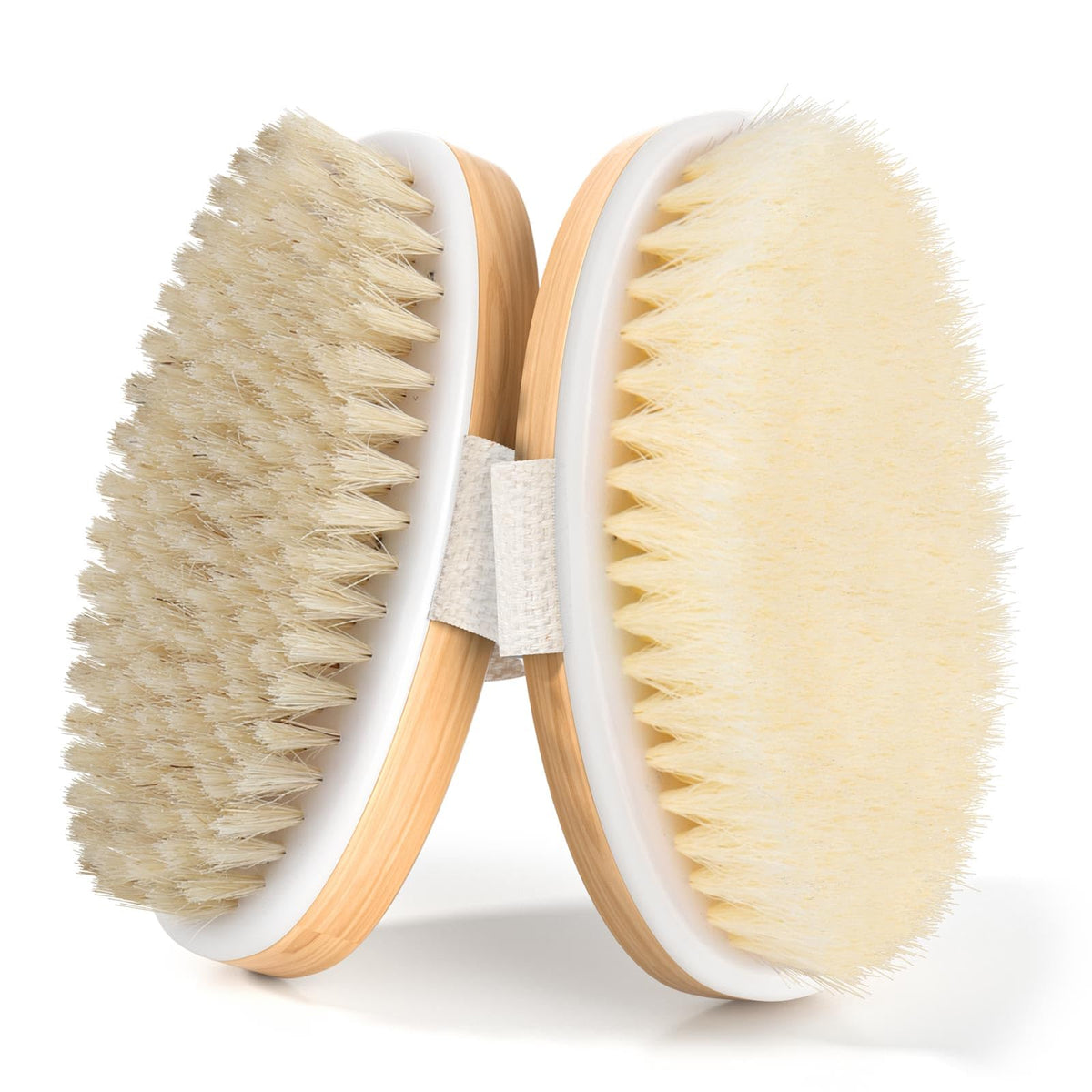 Tskcos 2 Pack Dry Brushing Body Brush with soft bristles for gentle exfoliation.