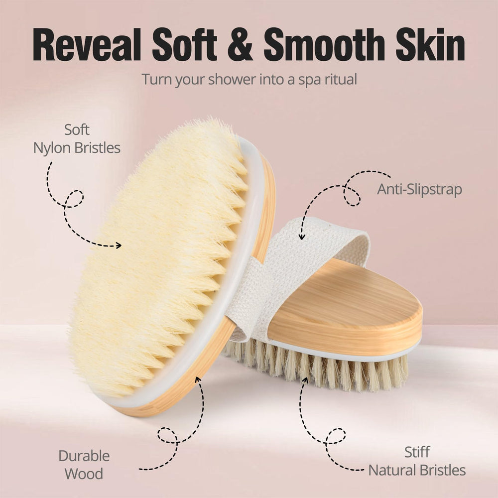 Tskcos soft bristles provide gentle contact on delicate skin daily.