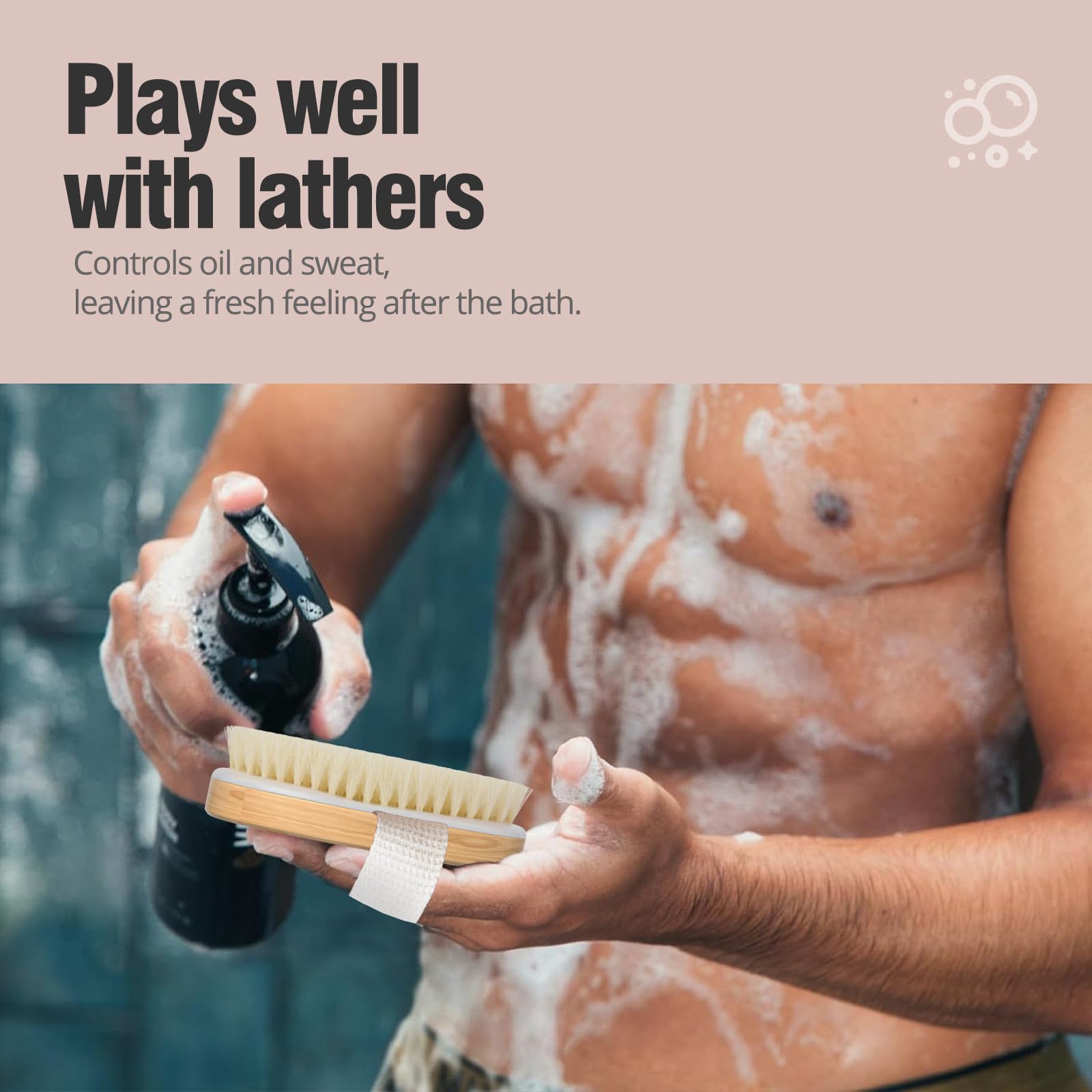Tskcos compatible with shower routines for lymphatic drainage and improved circulation.