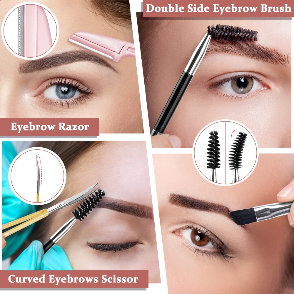 TsMADDTs curved eyebrow scissors helping trim for smooth arches