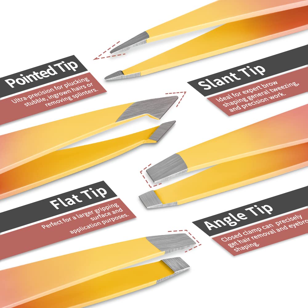 TsMADDTs pointed tweezers for pinpoint brow shaping with minimal irritation