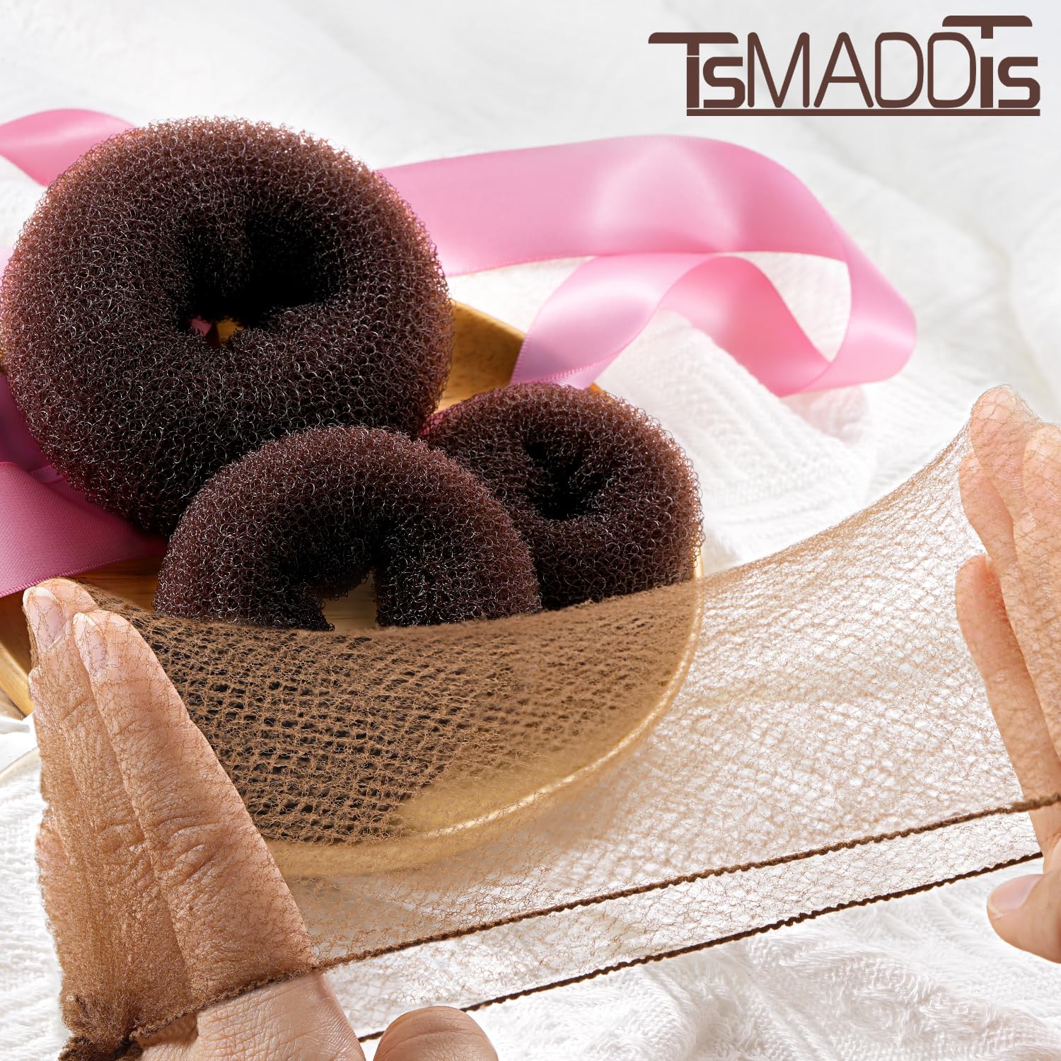 TsMADDTs bandas elasticas, sujeción suave que mantiene el moño sin tirones