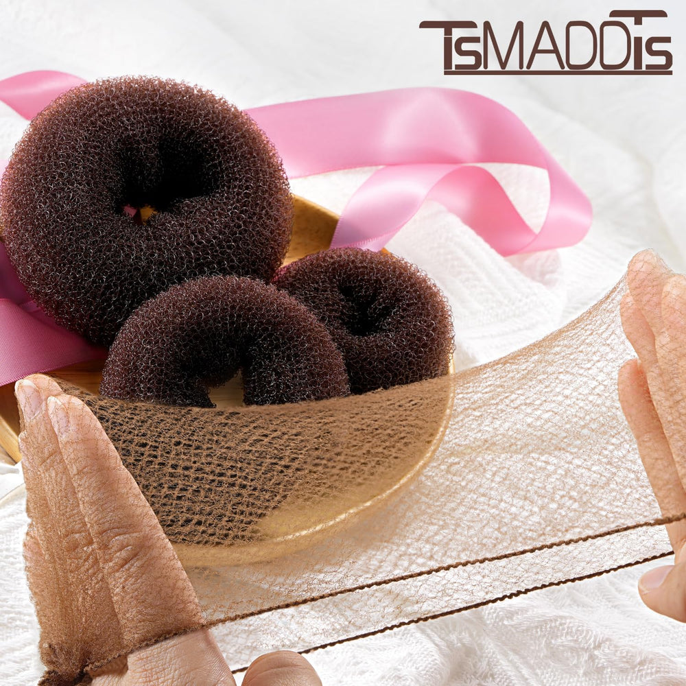 TsMADDTs bandas elasticas, sujeción suave que mantiene el moño sin tirones