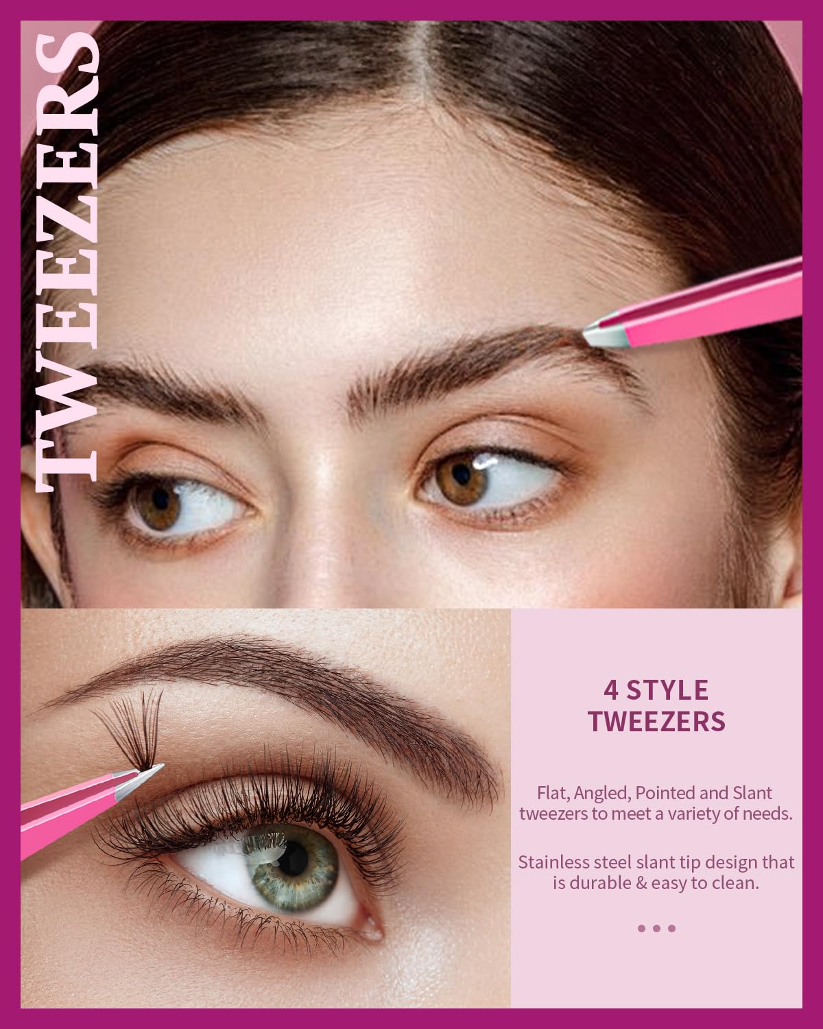 TsMADDTs curved scissor for safe trimming of brows and stray hairs.