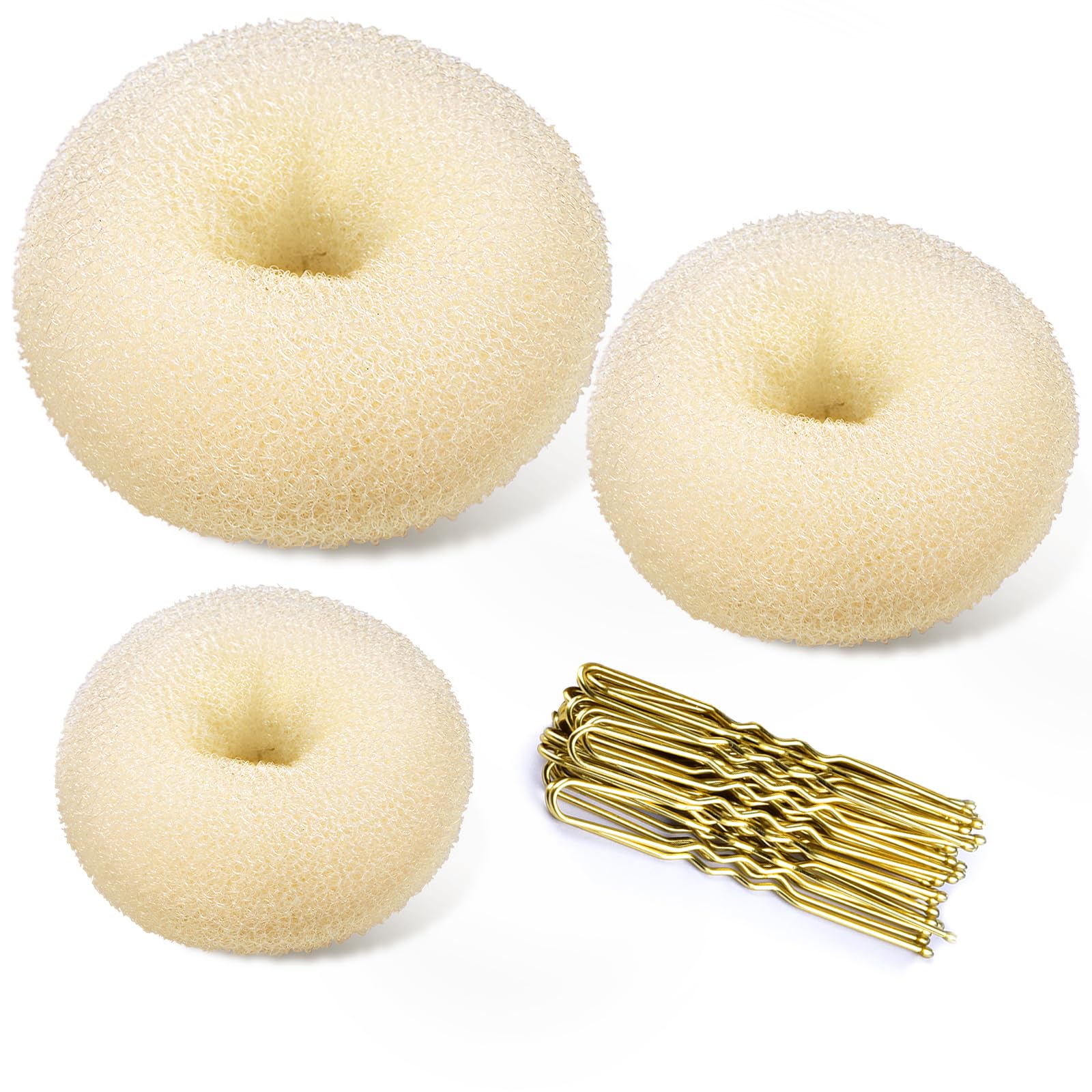 TsMADDTs Donut Bun Maker: conjunto de 3 tamaños para crear moños elegantes